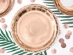 Picture of ROUND PAPER PLATES ROSE GOLD 23CM